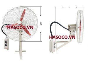 Quạt cây quạt treo tường công nghiệp phòng chống cháy nổ hiroko sayo fb bts 500 600 750