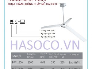 Quạt trần chống cháy nổ BFC-200 BFC200 BFC 200