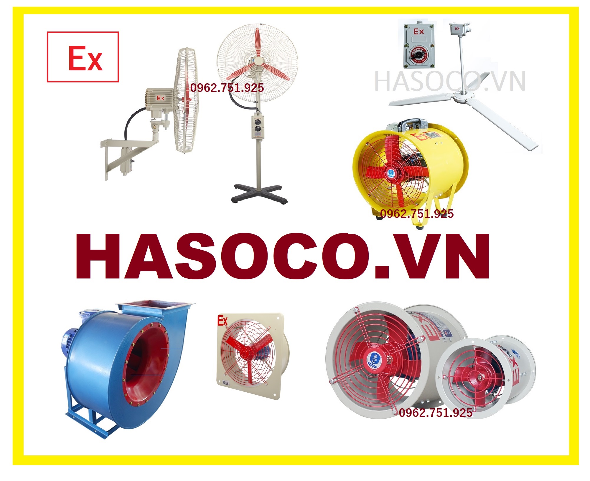 Mẫu quạt chống cháy nổ thông dụng nhất hiện nay