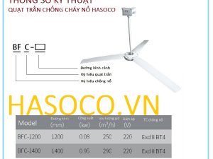 Quạt trần phòng nổ nổ BFC-200 BFC200 BFC 200 BFC-400 BFC400 BFC 400