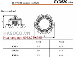 Đèn led chống cháy nổ GYD620-80